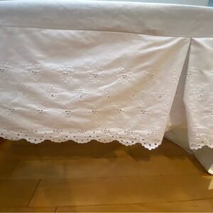 White Eyelet Cotton Bedskirt